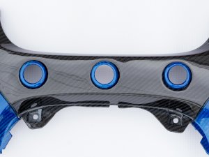 FIAT 500 Custom Dashboard - Carbon Fiber - Blue Candy